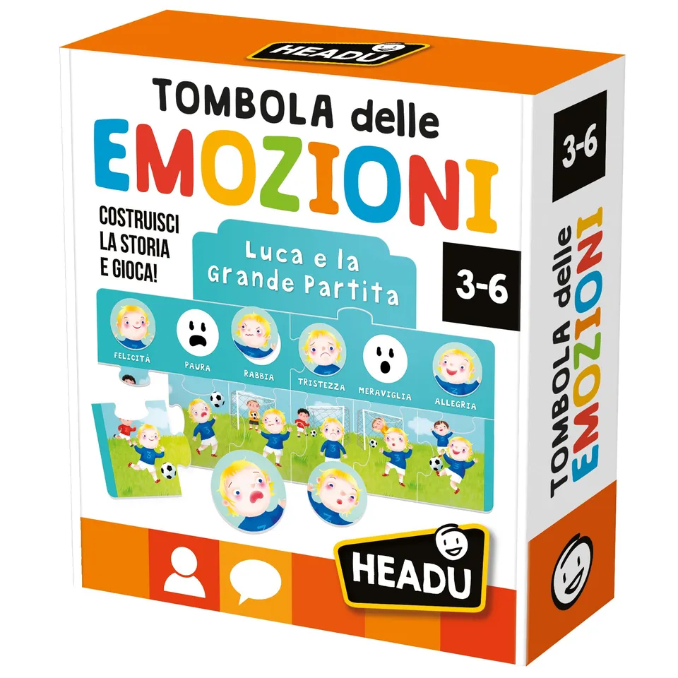 Headu Tombola Emozioni gioco educativo 3-6 anni