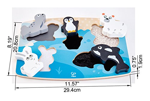 Hape animali polari puzzle tattile fiori bianchi