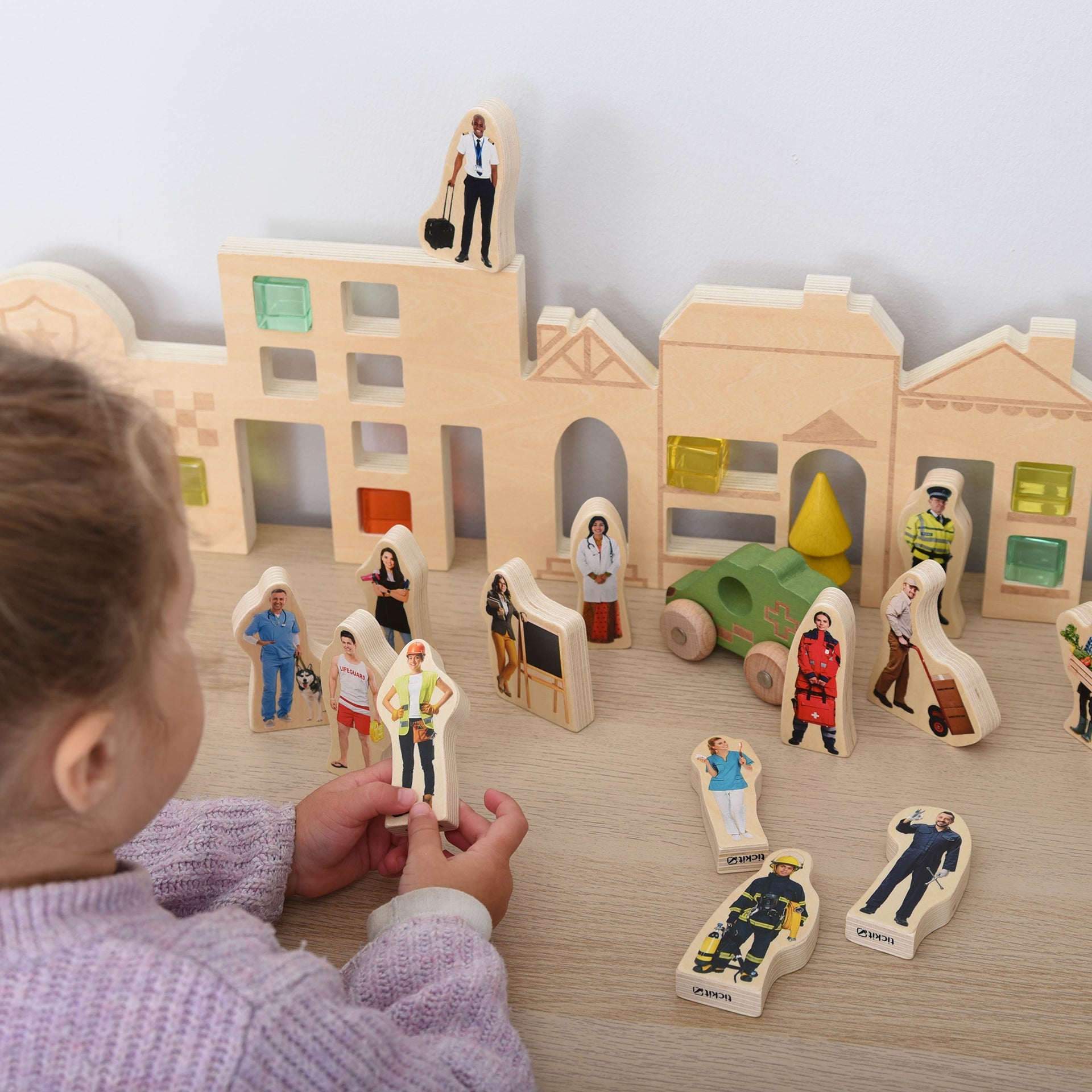 Tickit Wooden People Who Help Us cubi legno mestieri 15 pezzi