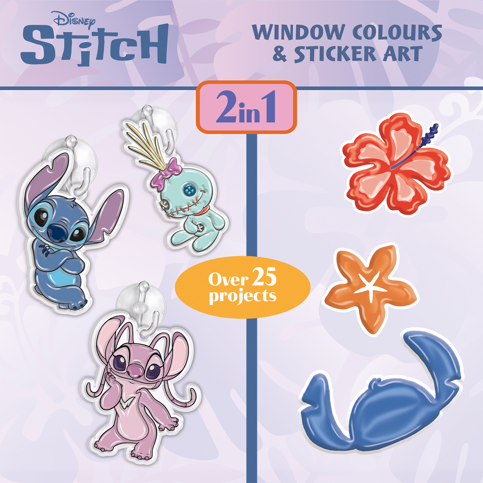Lisciani Stitch Angel Window Colours set vetrofanie sticker