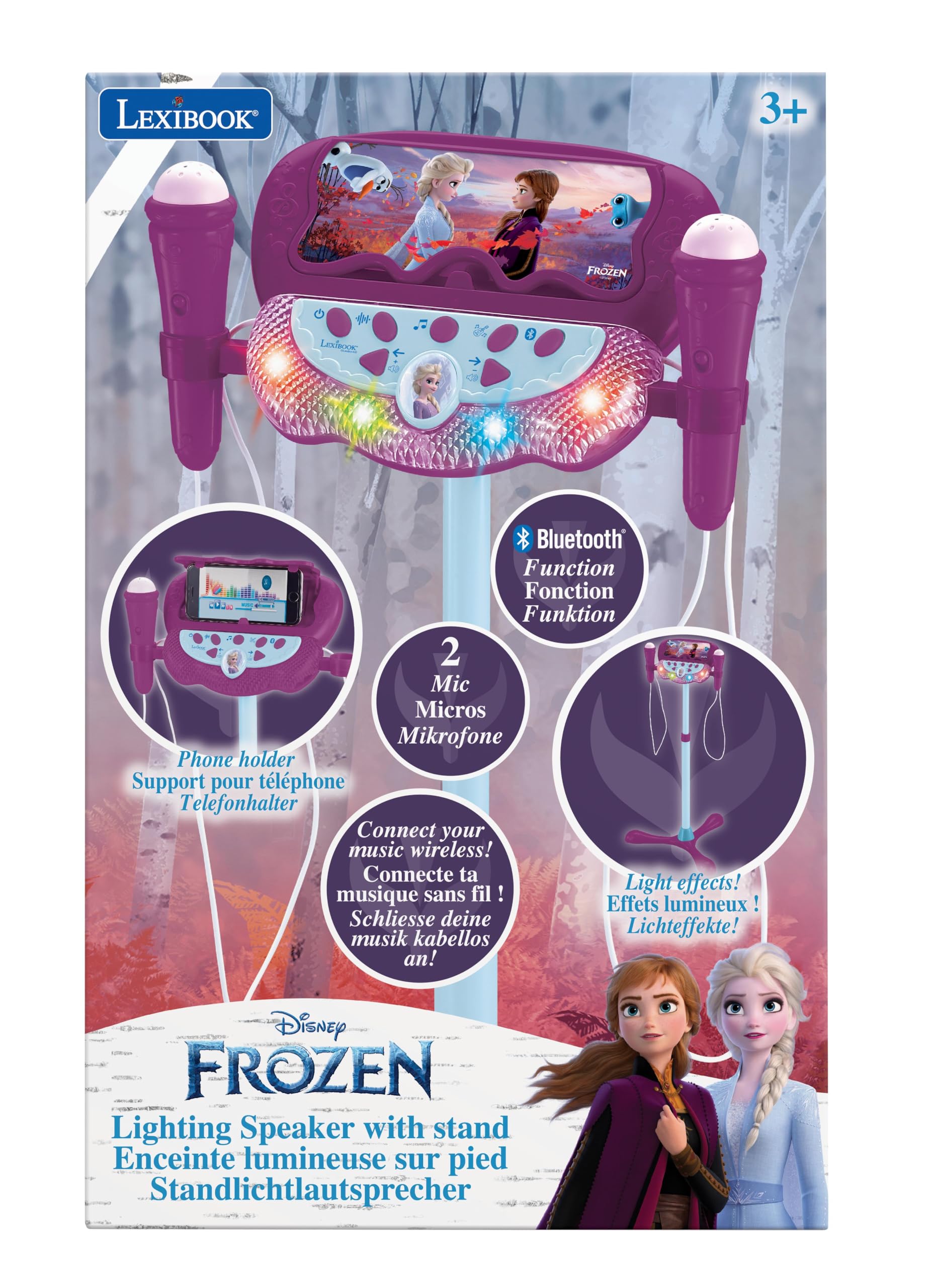 Lexibook Frozen S160FZLXB cassa microfono con asta viola blu