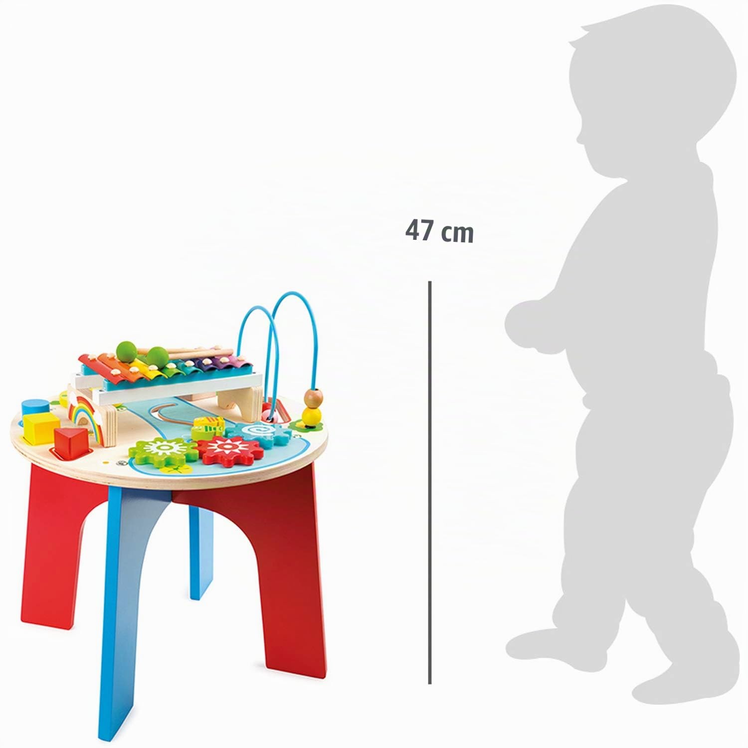 smallfoot 10321 Tavolo Attività 2 in 1 in Legno con Xilofono