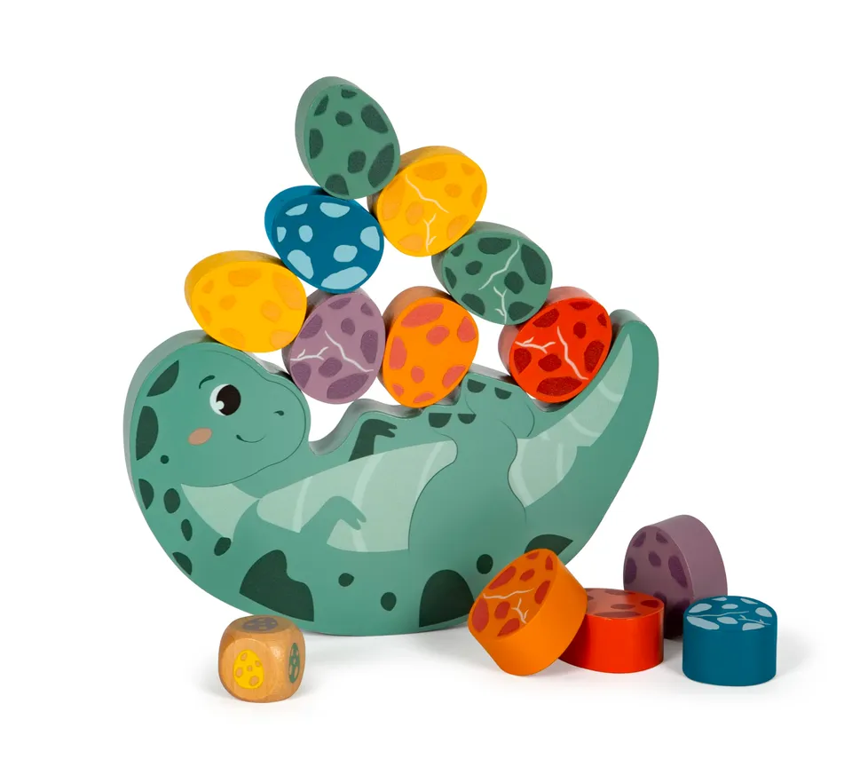 smallfoot Dino gioco di equilibrio legno 12 uova