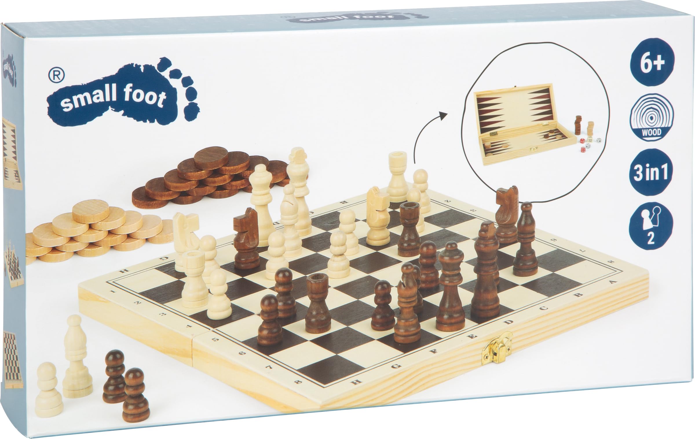 smallfoot Raccolta Giochi Tavolo Legno 3 in 1