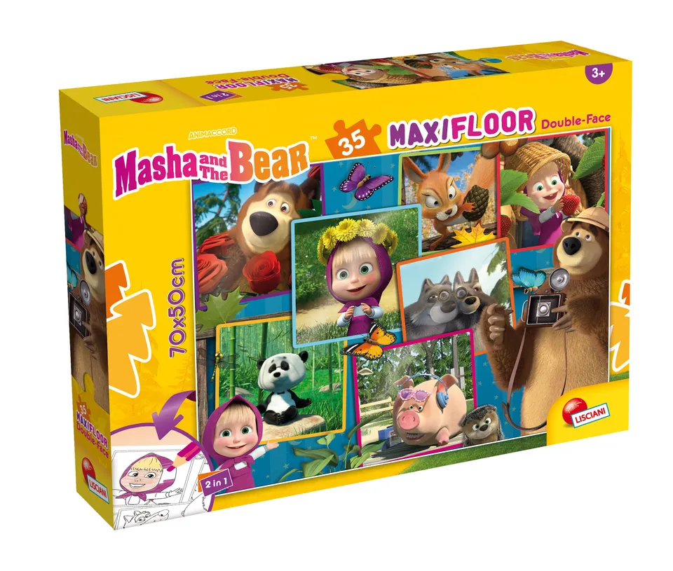 Lisciani Masha MaxiFloor 35 puzzle Masha e Orso da colorare