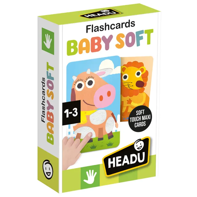 Headu Flashcards Baby Soft carte sensoriali 10 pezzi 1-3 anni