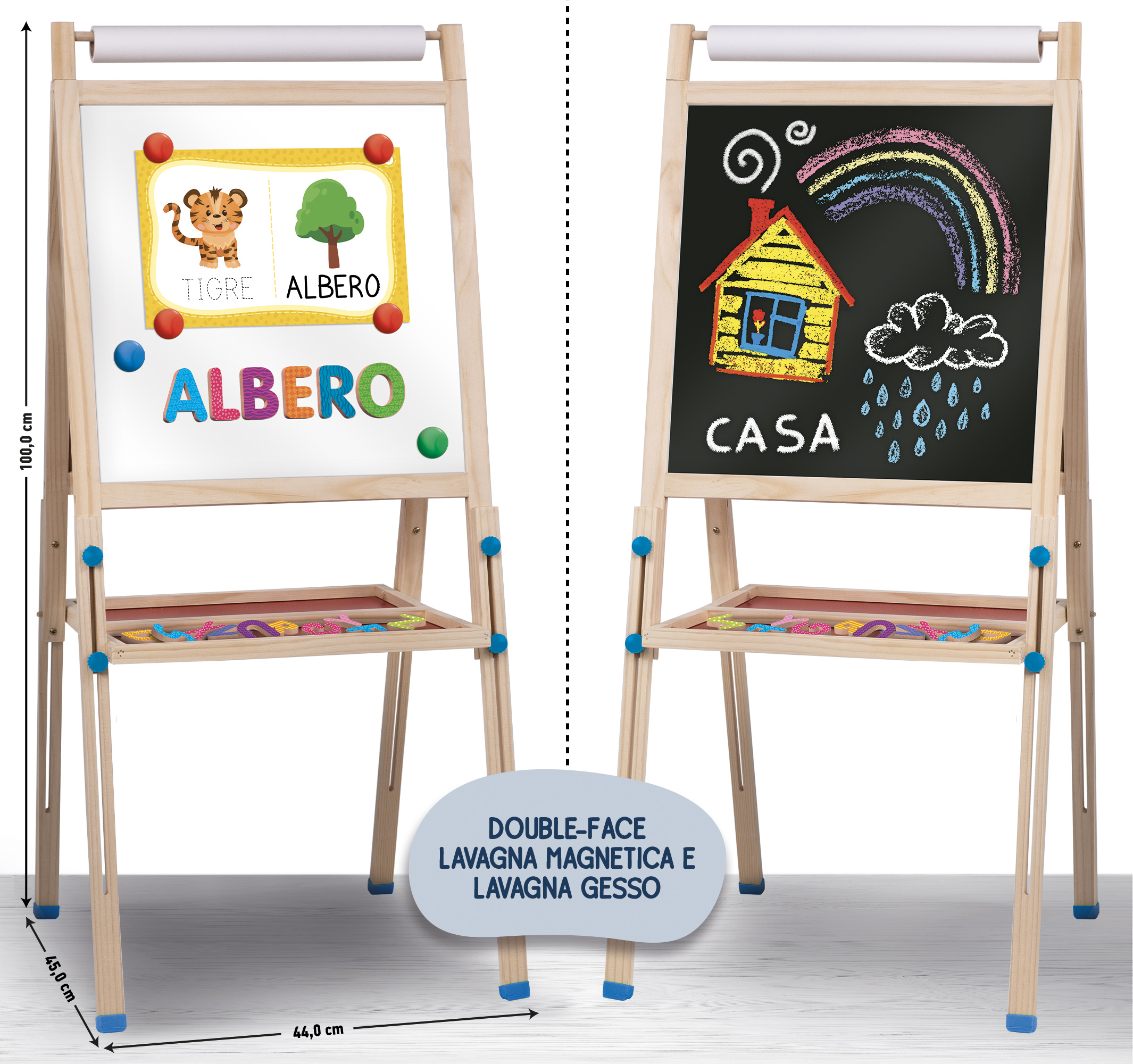 Lisciani Montessori Lavagnona legno lavagna Cresce Con Te