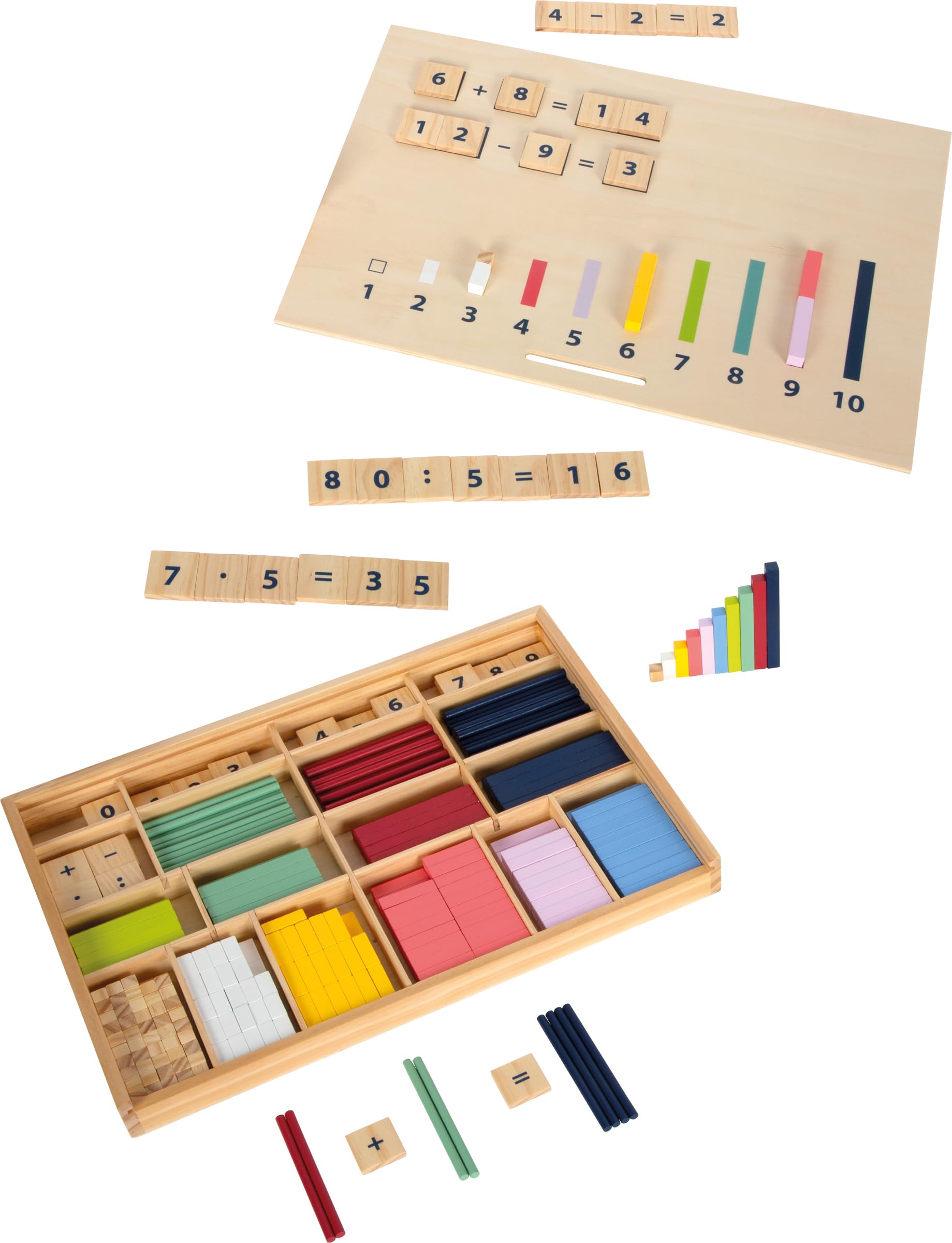 smallfoot Educate 12559 scatola regoli grandi in legno