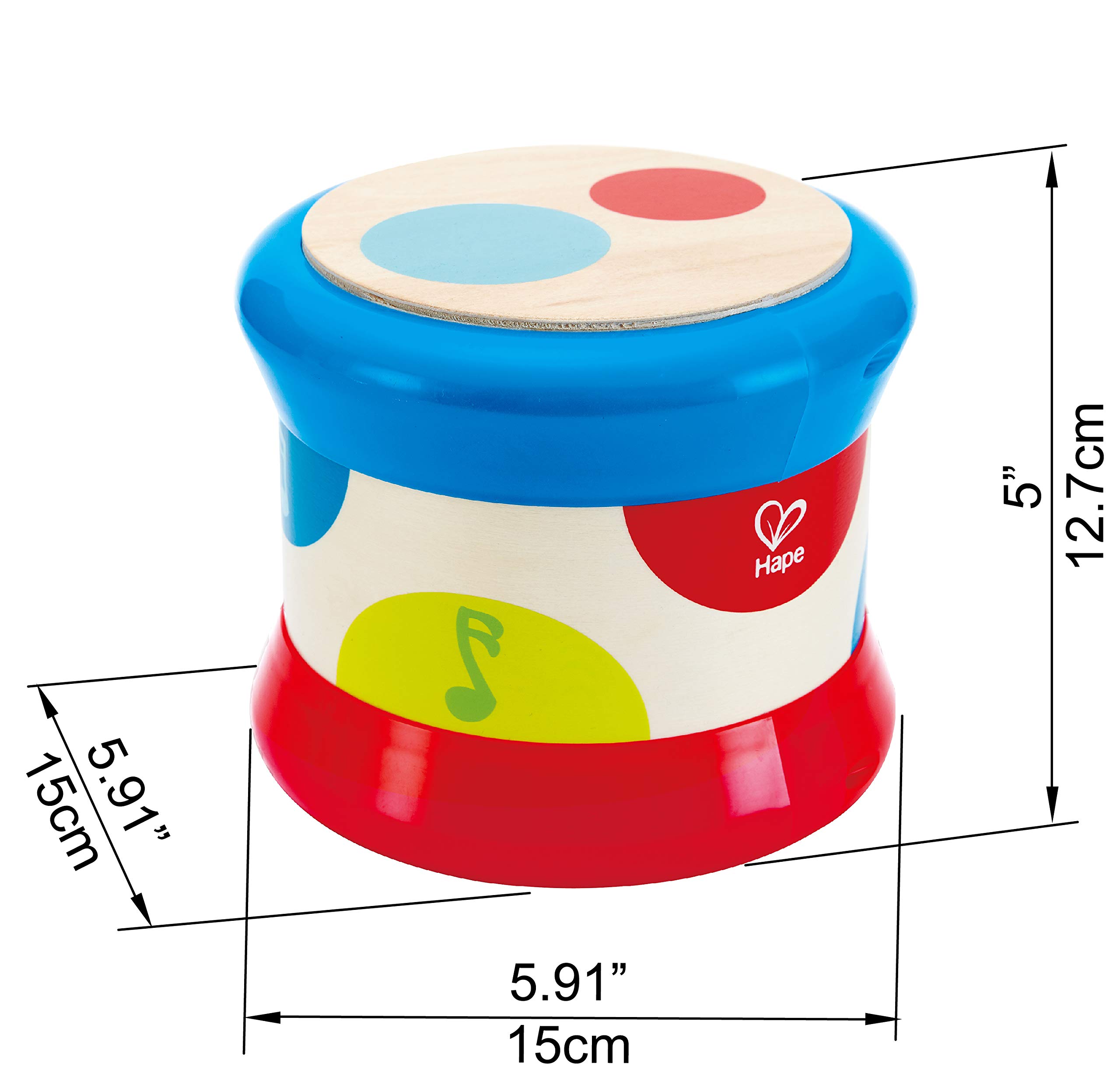 Hape Baby Tamburo musicale legno luci dai 6 mesi