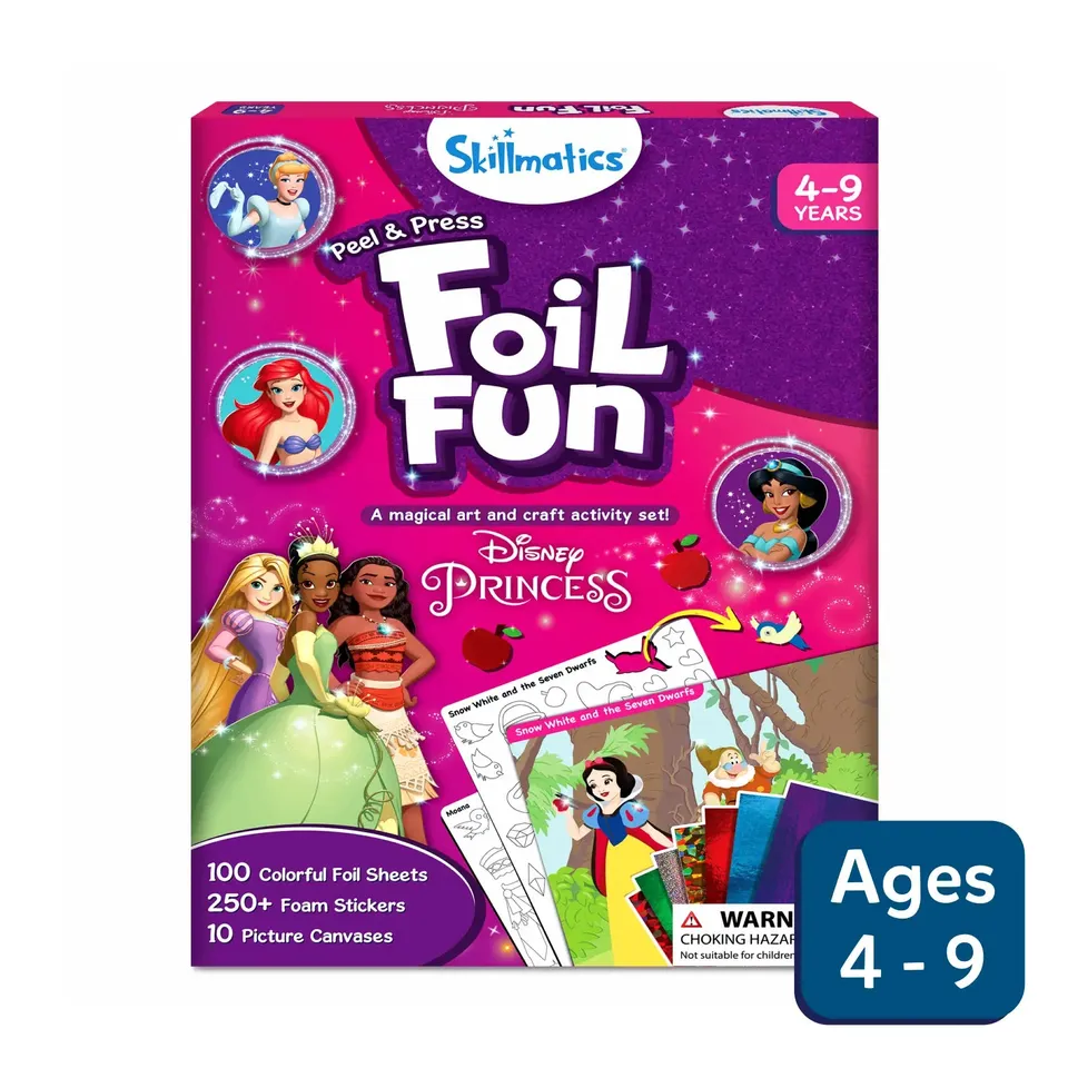 Skillmatics Foil Fun Disney Princess kit arte foil 4-9 anni