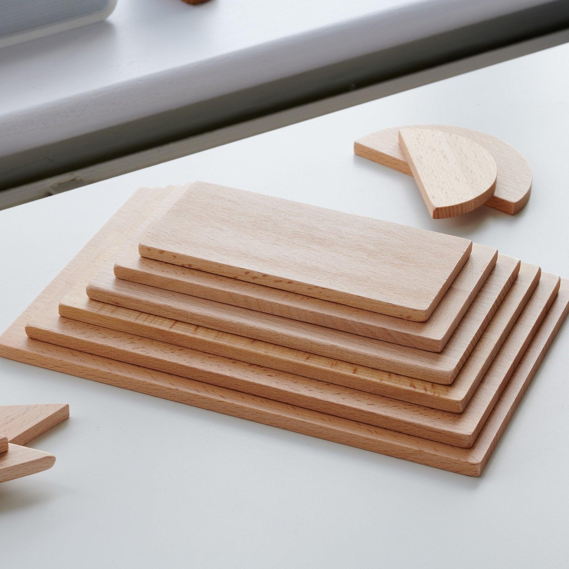 Tickit Wooden Architect pannelli rettangolari legno naturale 6 pezzi
