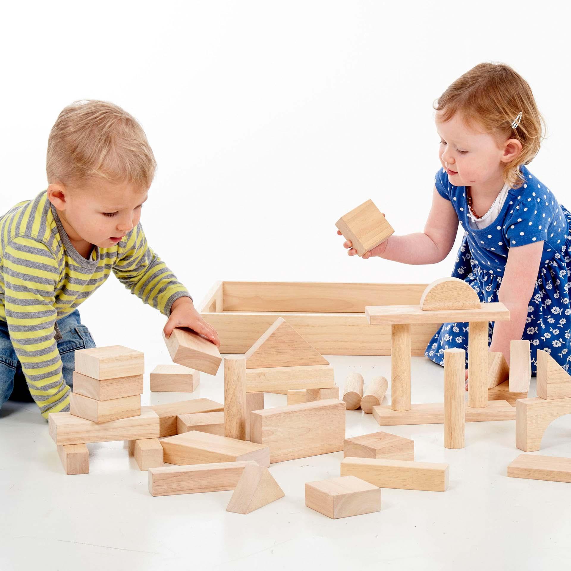 Tickit Wooden Jumbo Block Set costruzioni 54 pezzi da 12 mesi