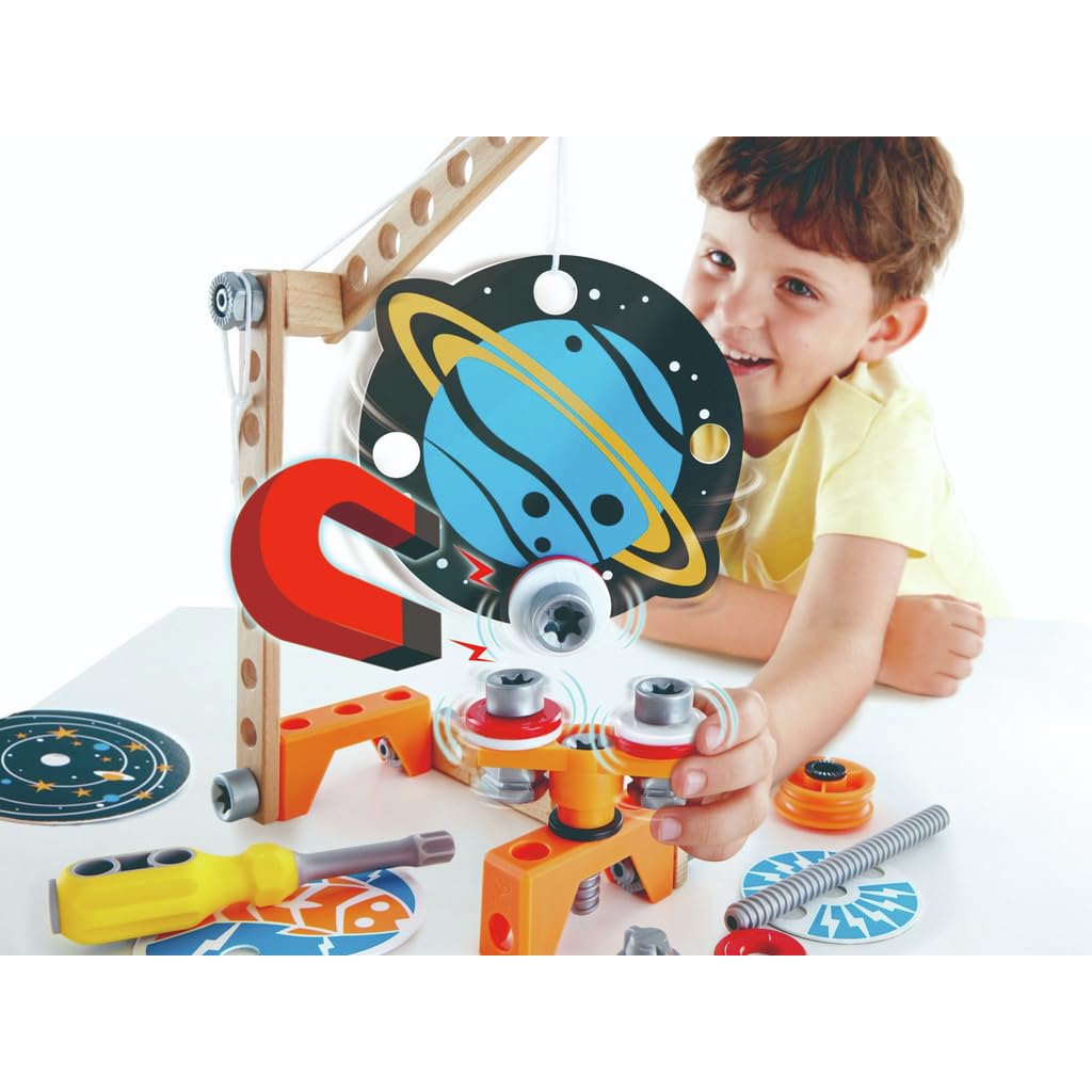 Hape Junior Inventor laboratorio magnetico gioco scientifico 34 pezzi