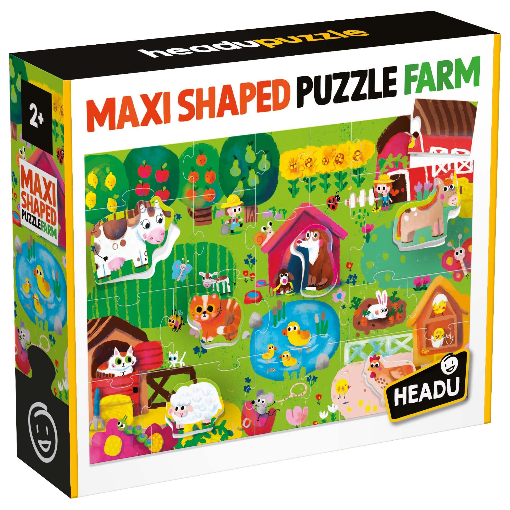 Headu Maxi Shaped Puzzle Farm MU29556 puzzle 19 pezzi 2+ anni