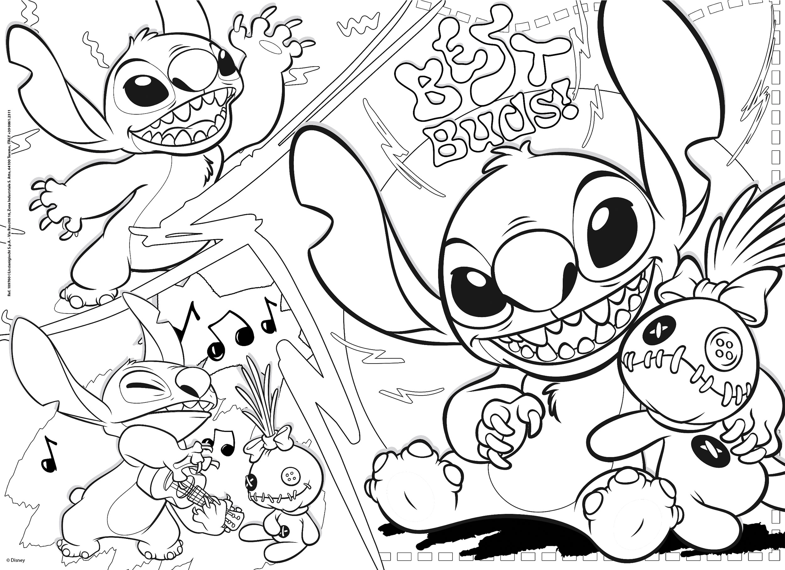 Lisciani Disney Maxi Floor 24 puzzle bambini Lilo Stitch double-face