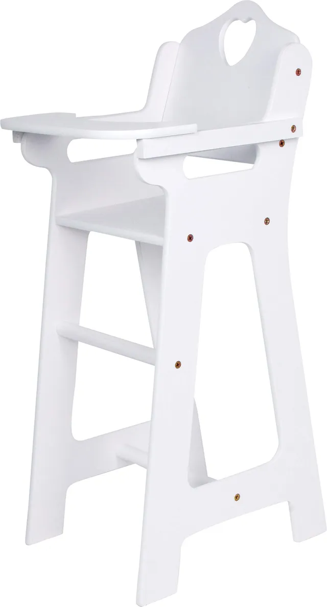 smallfoot 2872 seggiolone per bambole bianco legno