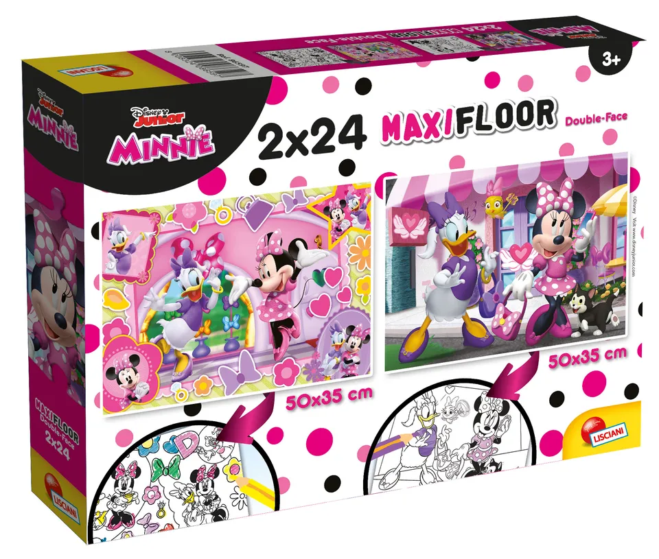 Lisciani Disney Maxifloor 2x24 Minnie puzzle bambini