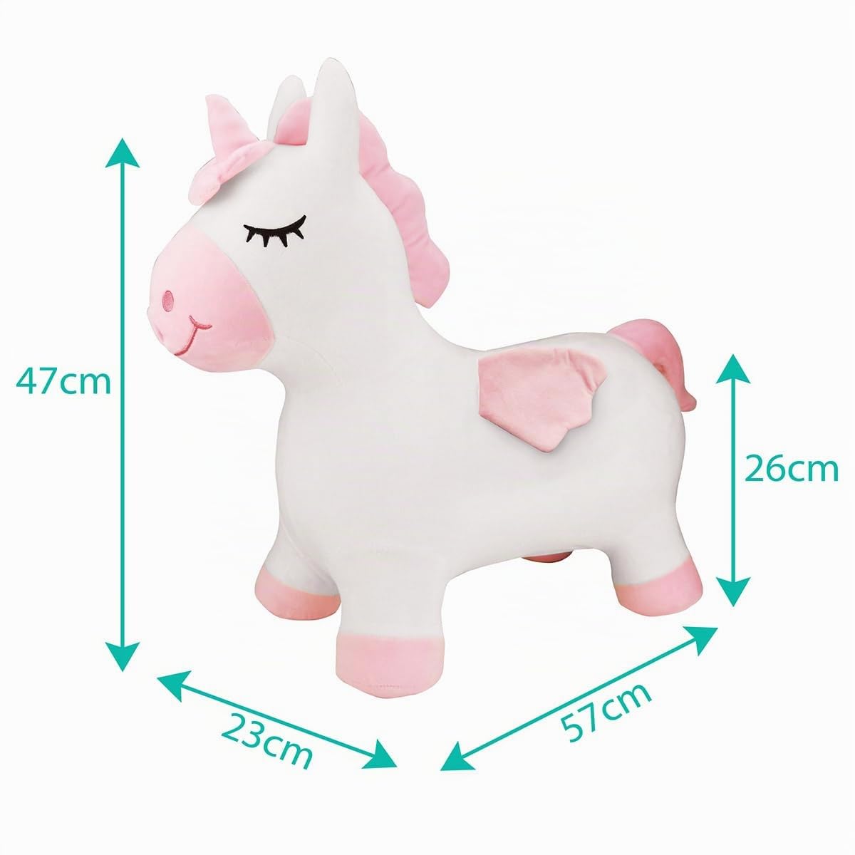 Lexibook Unicorno BGP050UNILXB gonfiabile da salto rosa con fodera