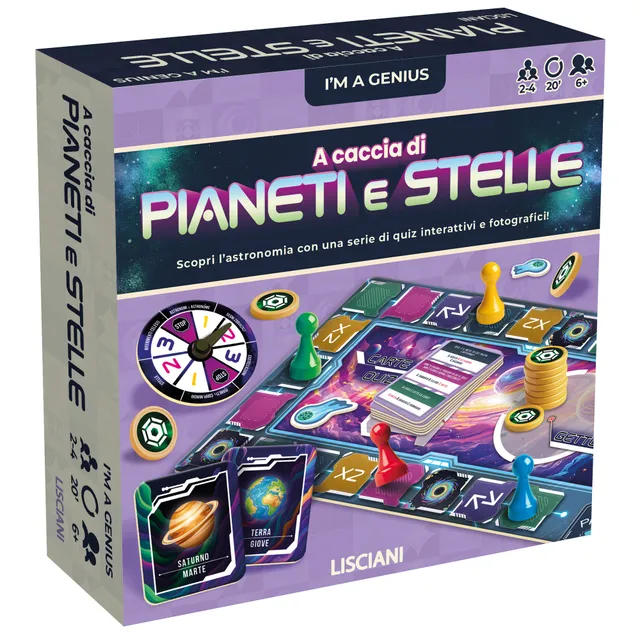 Lisciani I'm a Genius Caccia Pianeti Stelle gioco quiz astronomia