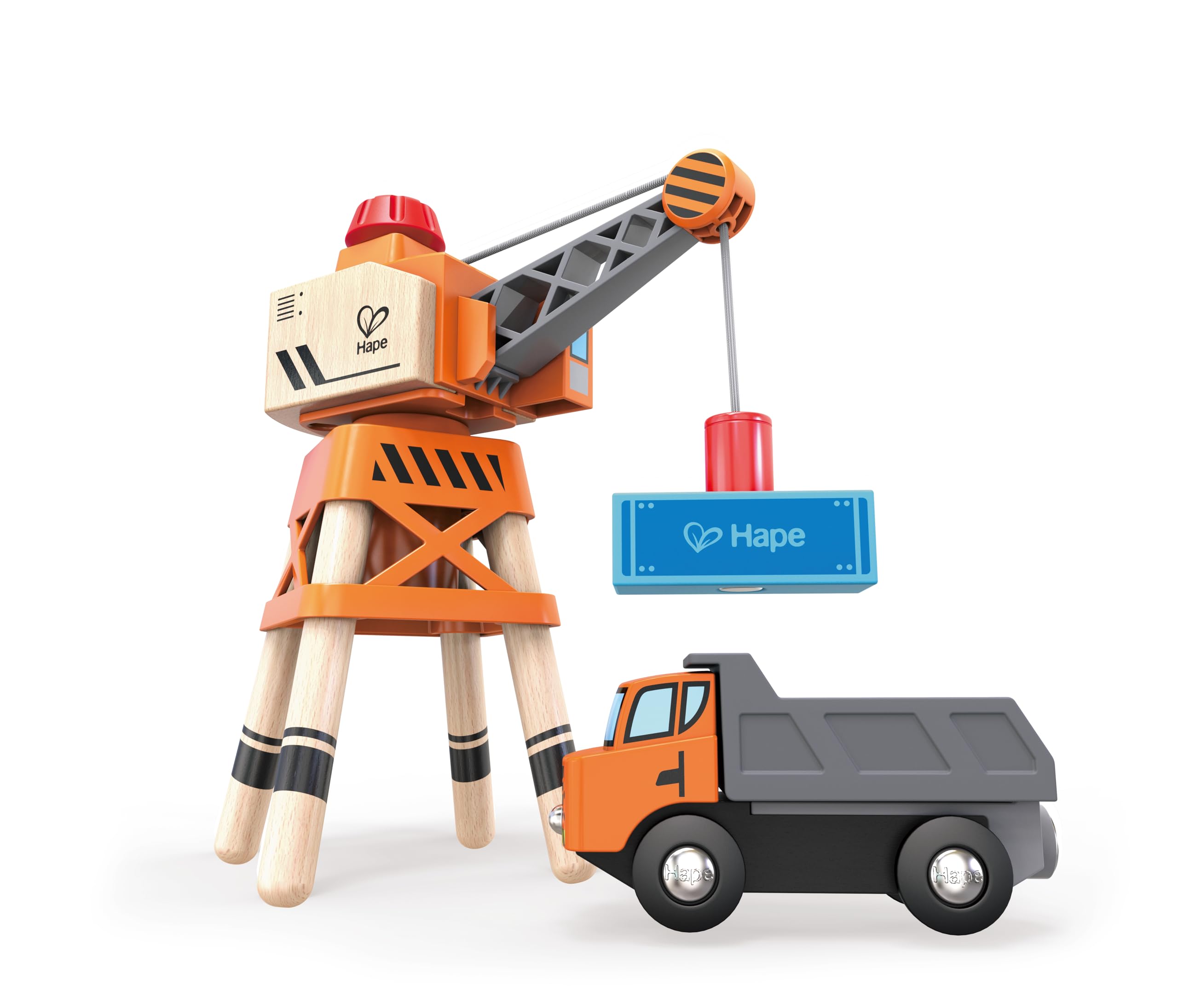 Hape Gru Braccio Grande 360° legno con camion