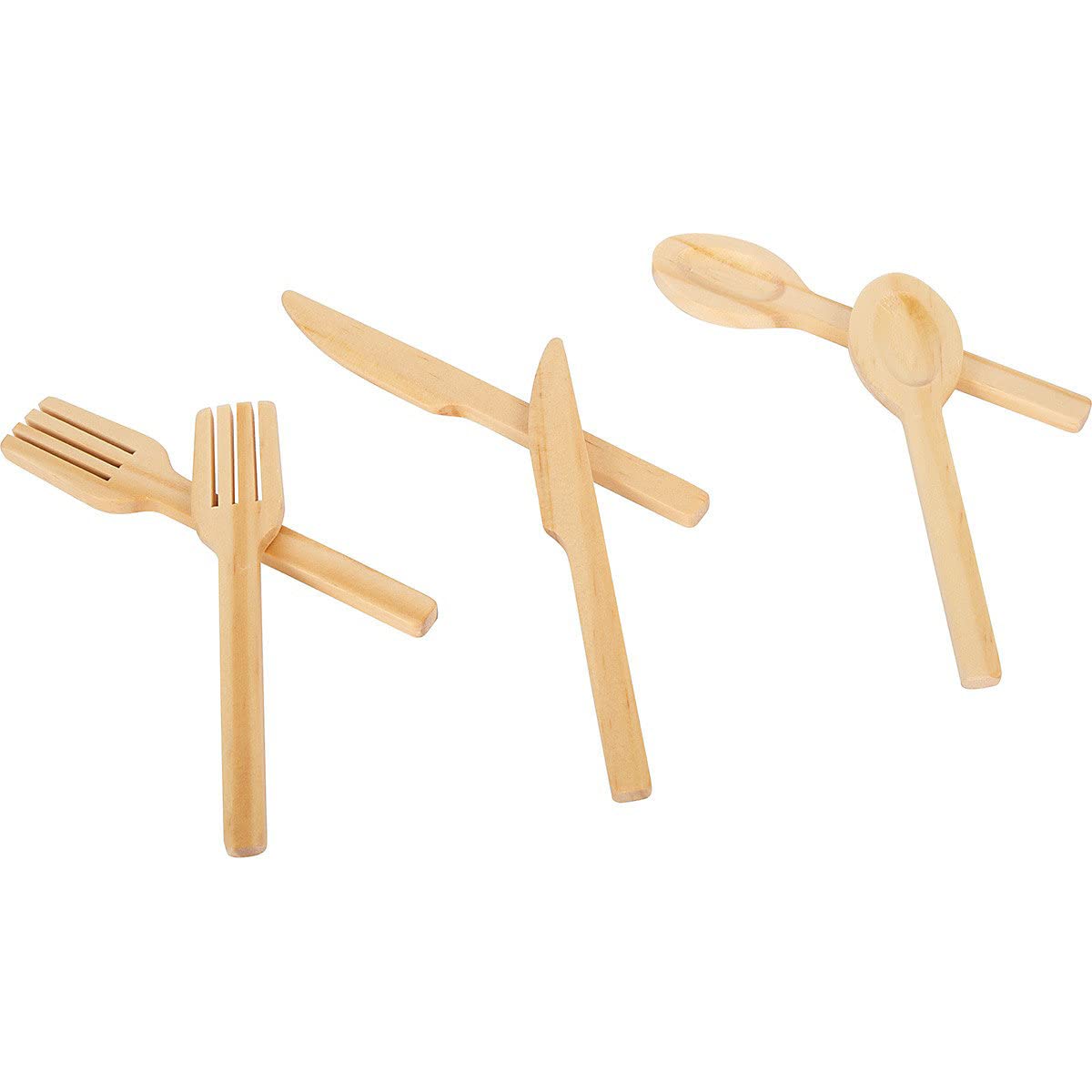 smallfoot Tasty set stoviglie legno per 2 persone blu