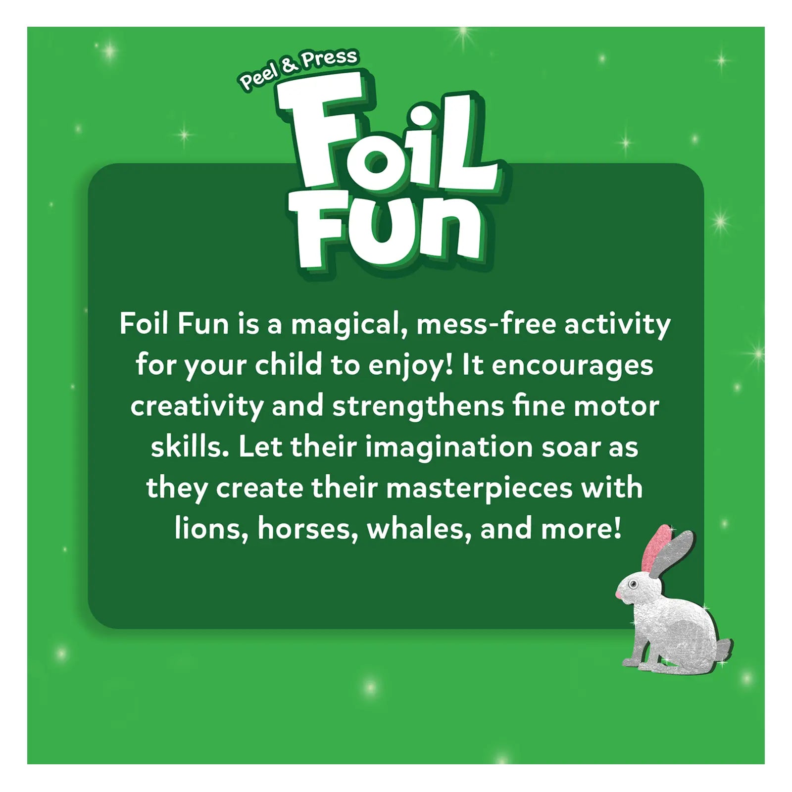 Skillmatics Foil Fun World Animals album foil animali