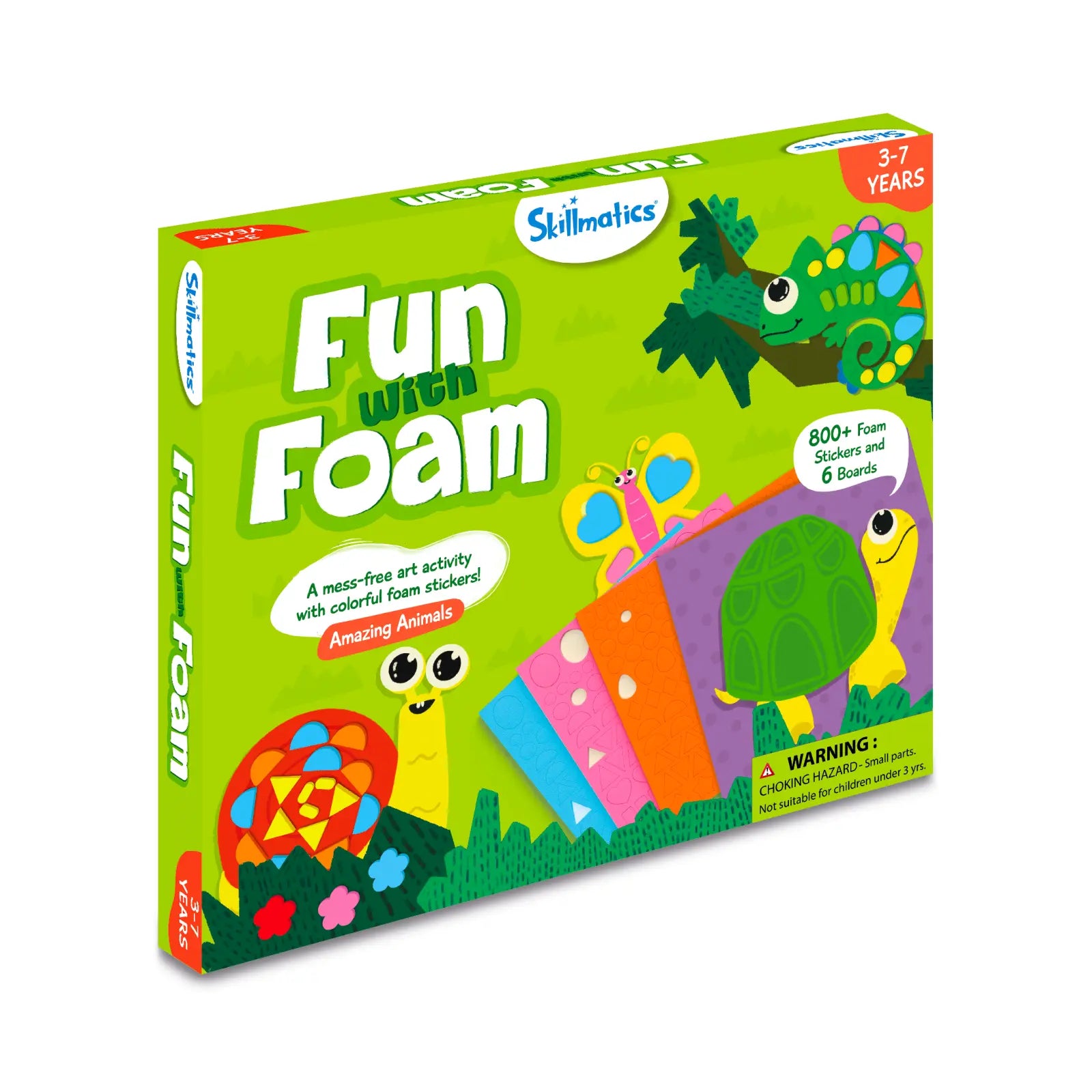 Skillmatics Fun with Foam Amazing Animals sticker art 3-7 anni
