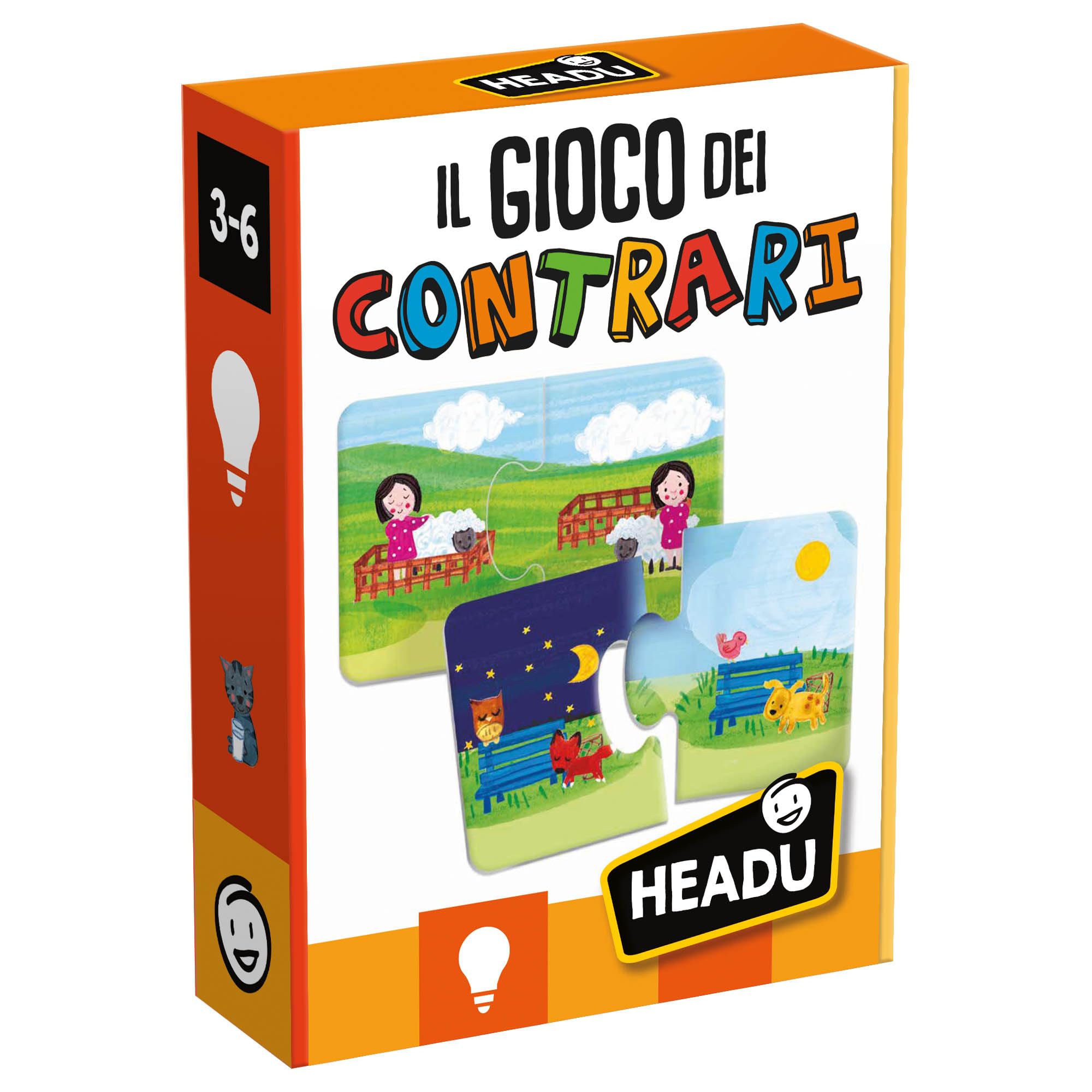 Headu Gioco dei Contrari IT20591 flashcards 28 tessere