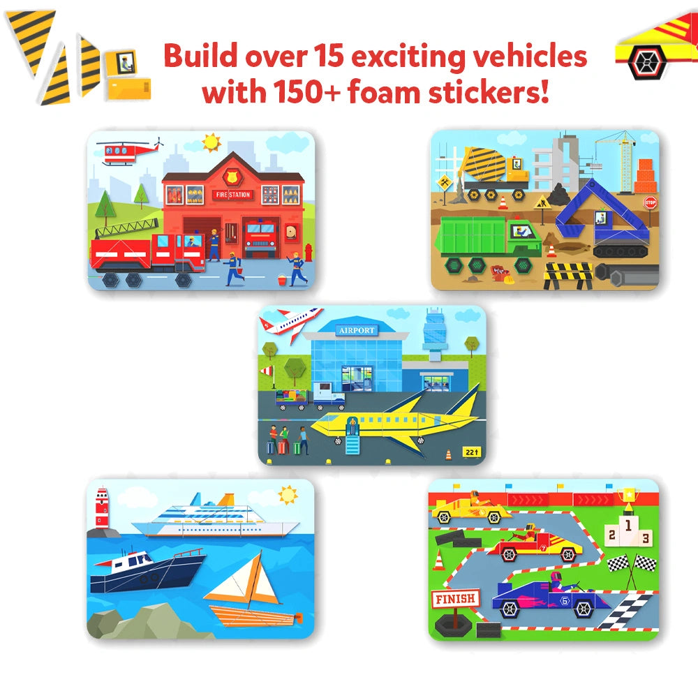 Skillmatics Tangram Twist Off We Go! puzzle sticker 4-7 anni
