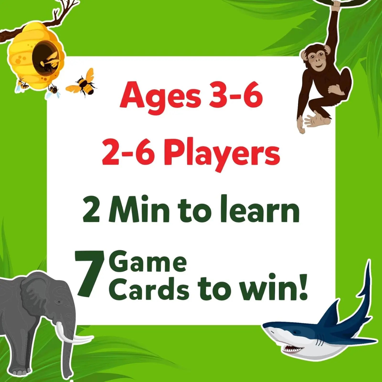 Skillmatics Guess in 10 Junior Animal Kingdom gioco carte 3-6 anni