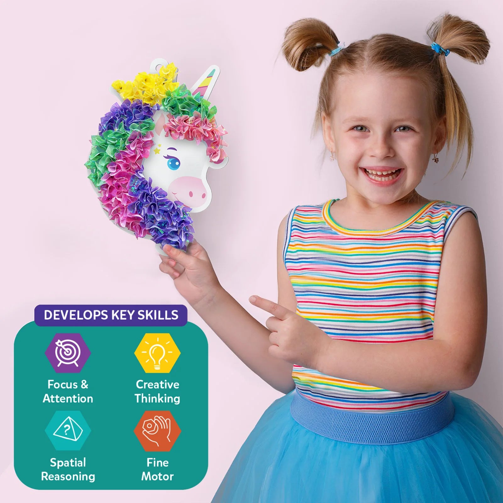 Skillmatics Poke-in Art Magical Unicorn Dream Decor kit creativo 4-9 anni