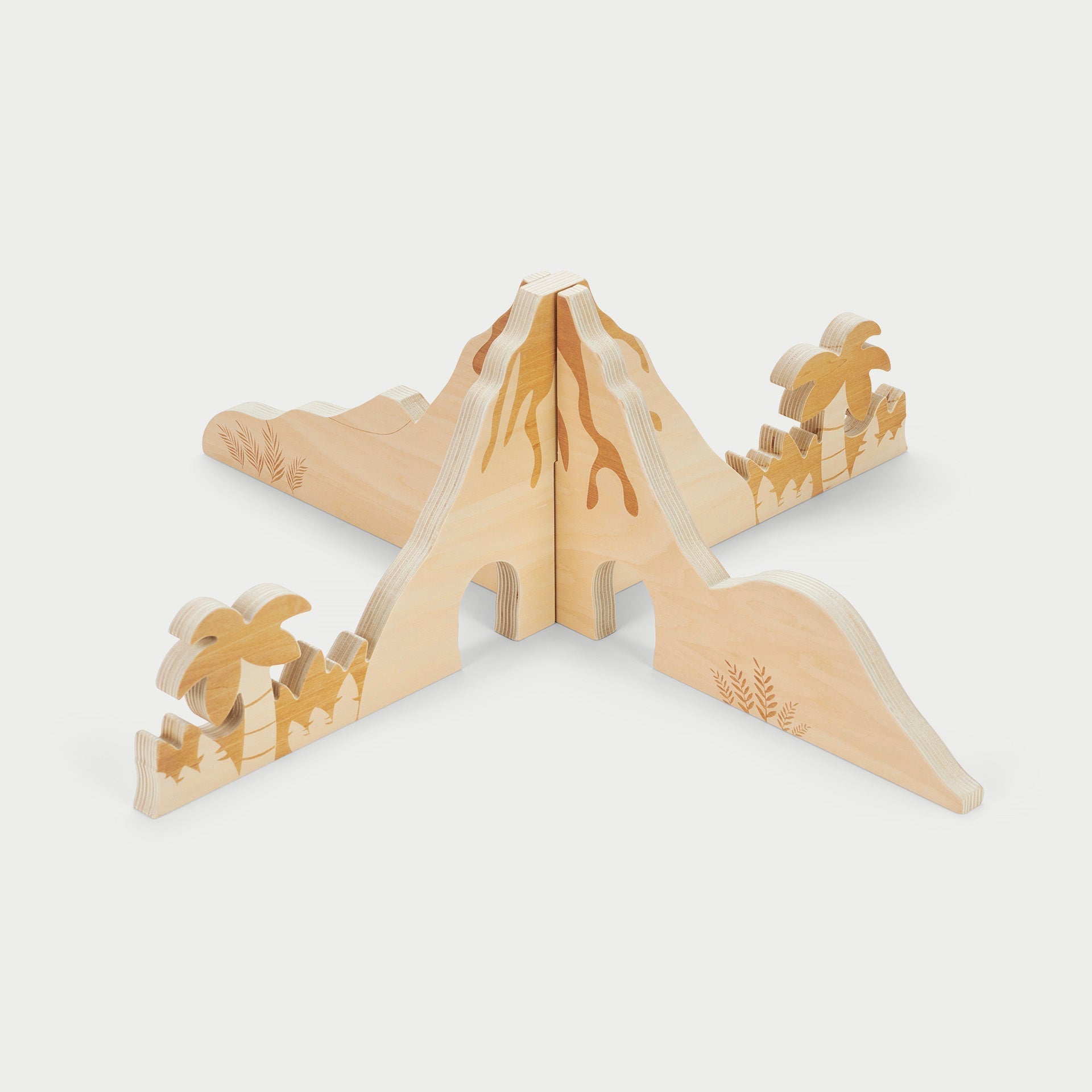 Tickit Jurassic Discovery Dividers scenario dinosauri legno 2 pz