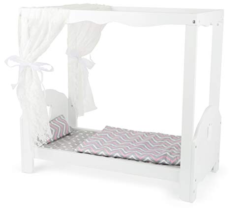 smallfoot 12023 letto a baldacchino per bambole stelle