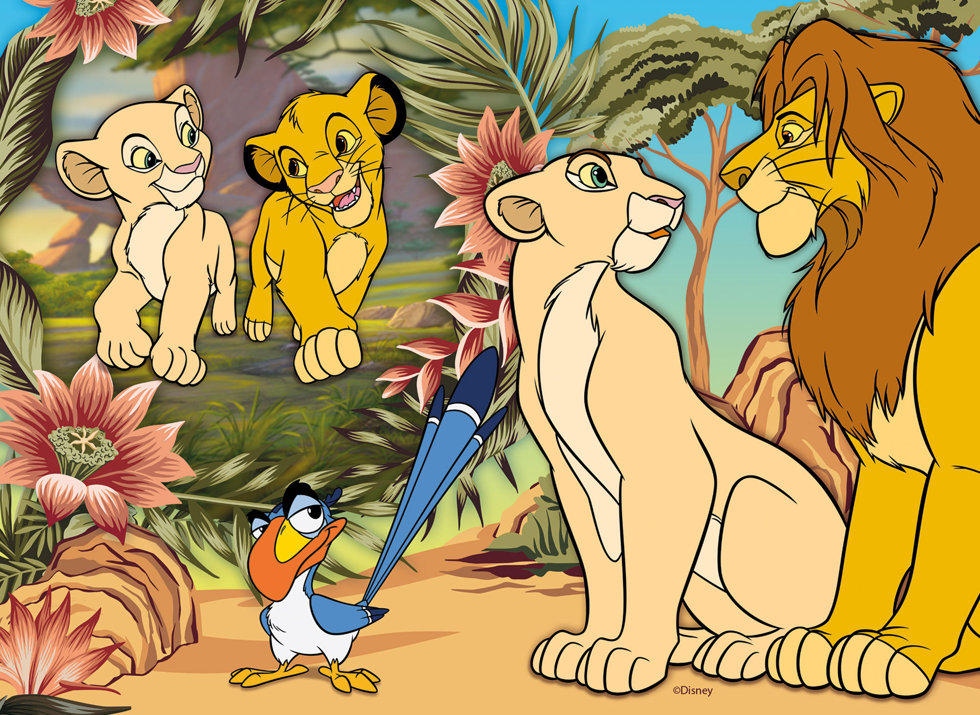 Lisciani Disney Maxifloor 4x48 puzzle Re Leone double-face