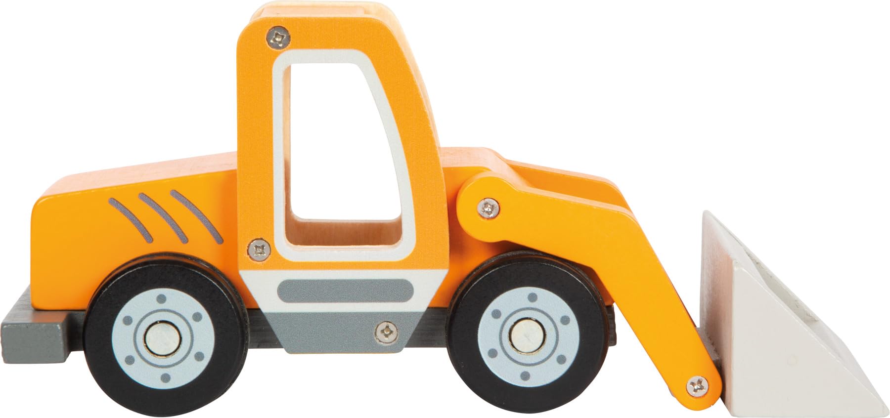 smallfoot 12635 caricatore compatto ruspa in legno 21 cm