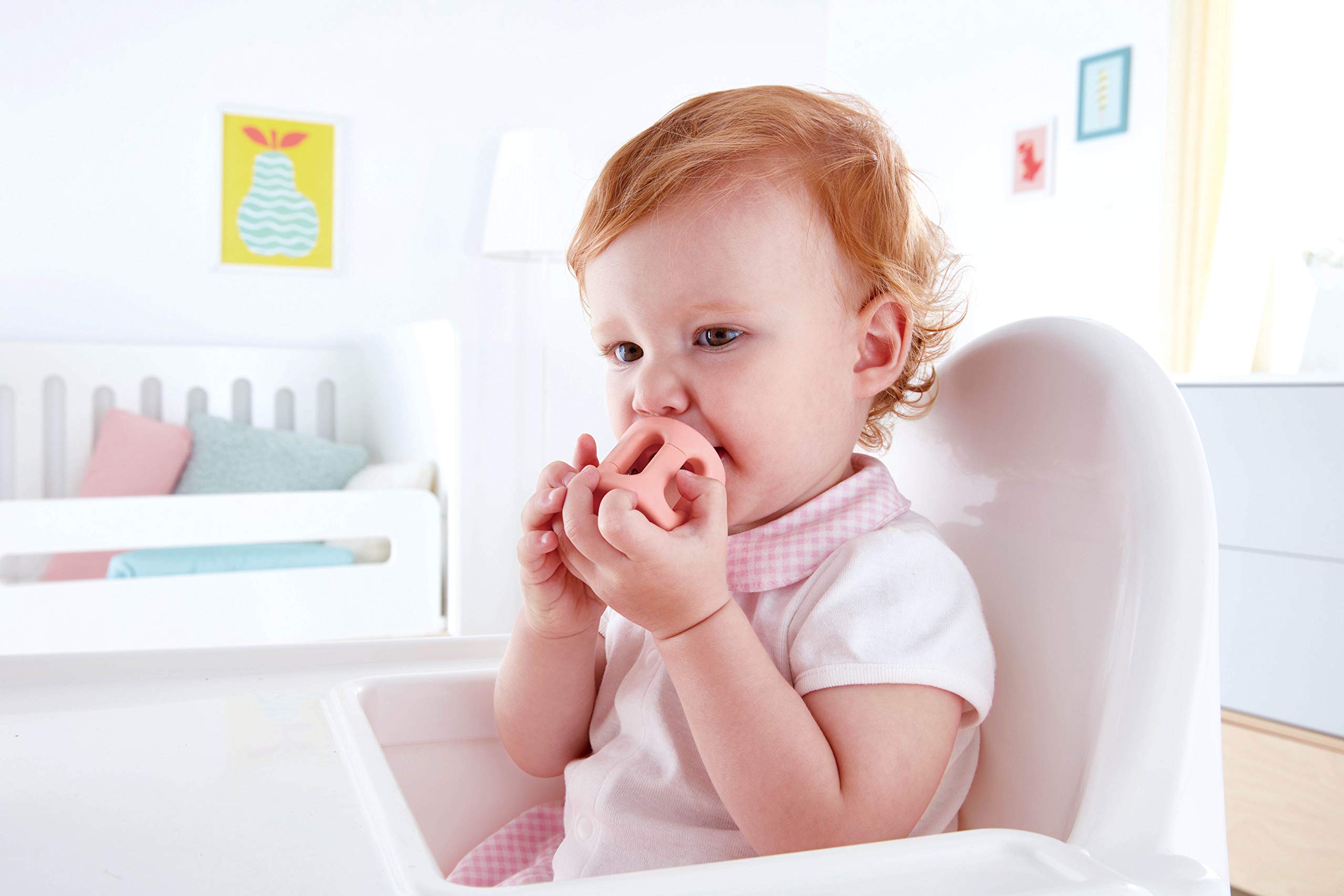 Hape Baby set sonagli geometrici neonato 3 pezzi pastello