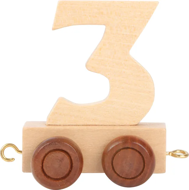 smallfoot 10555 trenino in legno numero 3 naturale