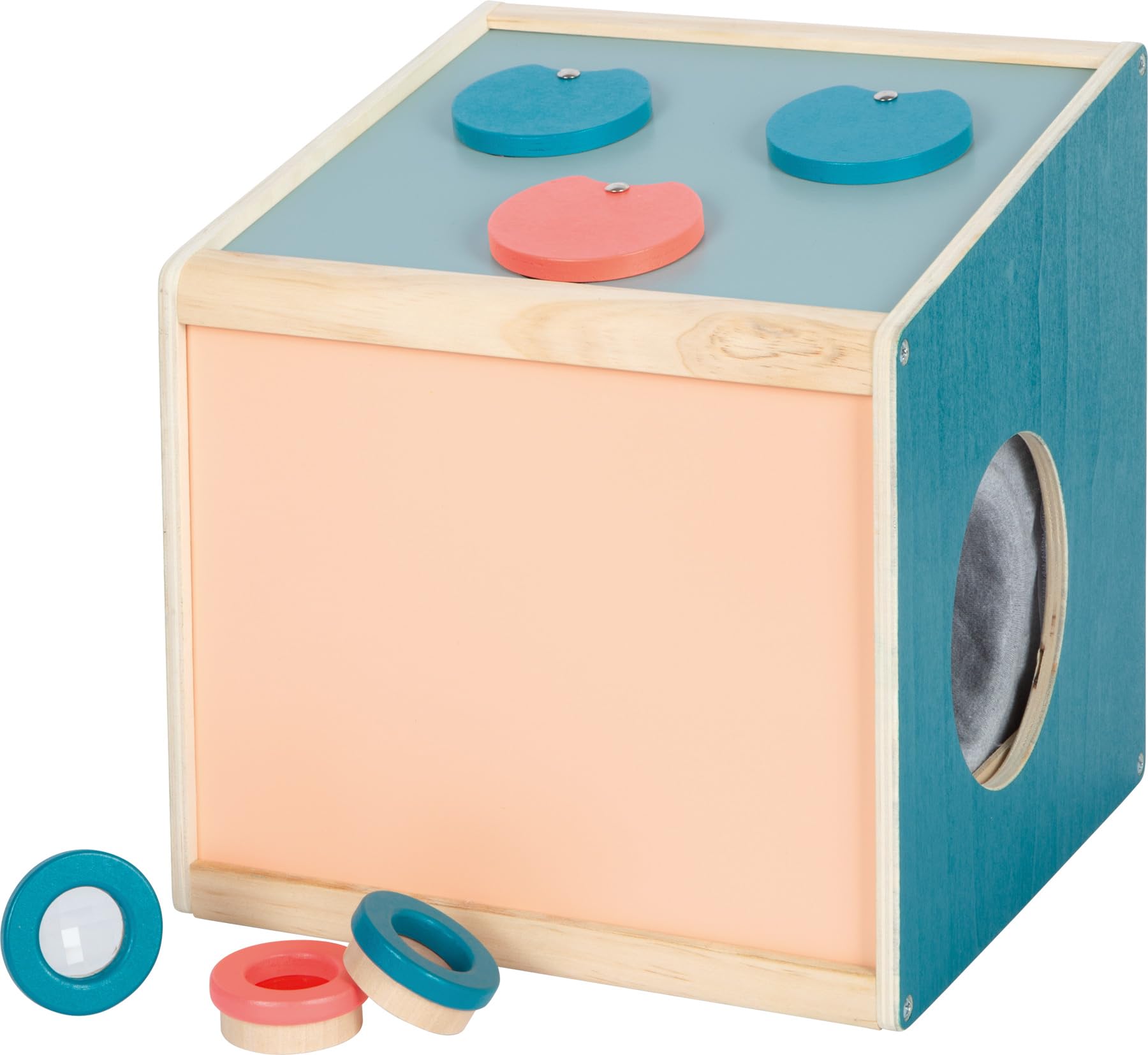 smallfoot Sensory scatola sensoriale legno tattile 3 lenti