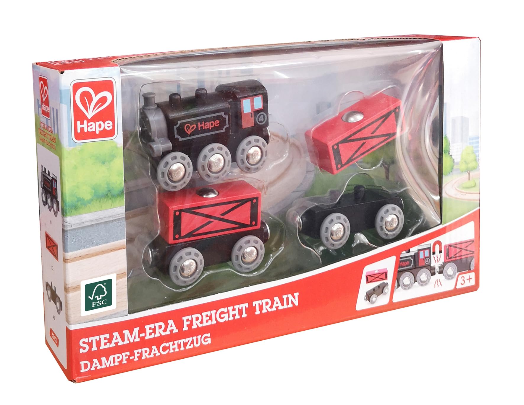 Hape Treno Merci Vapore Classico Vintage trenino legno