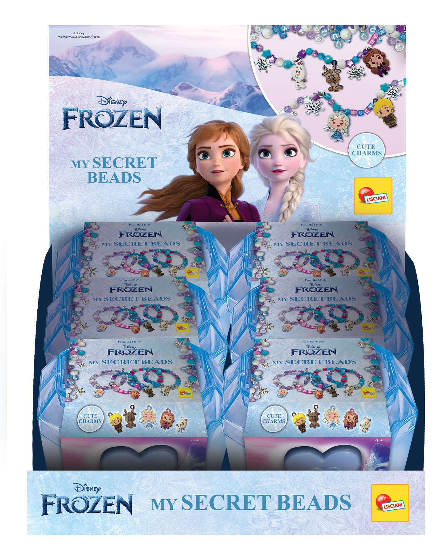 Lisciani Frozen My Secret Beads kit perline cofanetto con chiave