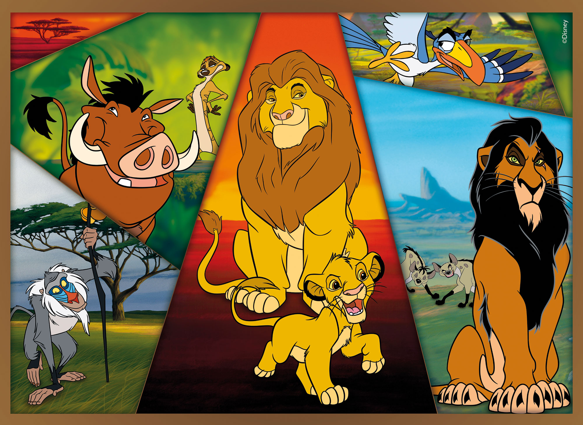 Lisciani Disney Maxifloor 4x48 puzzle Re Leone double-face