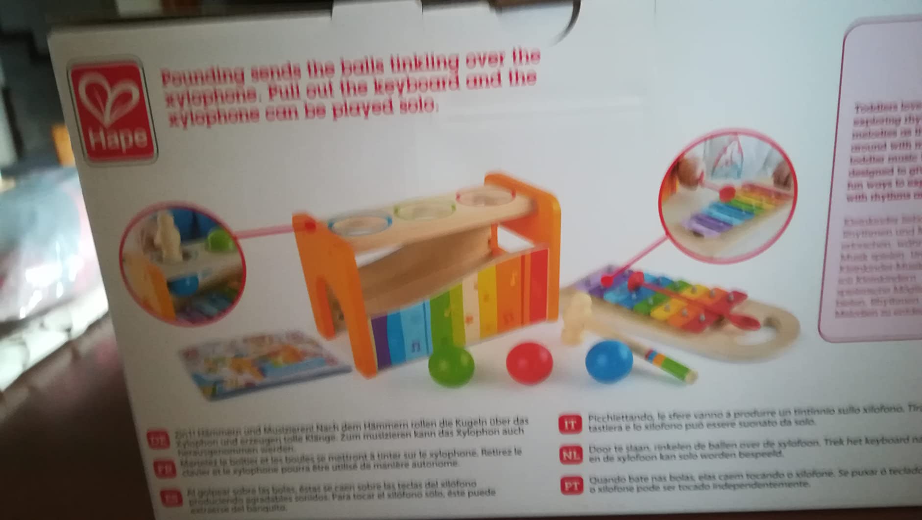 Hape banco palline xilofono in legno per bambini