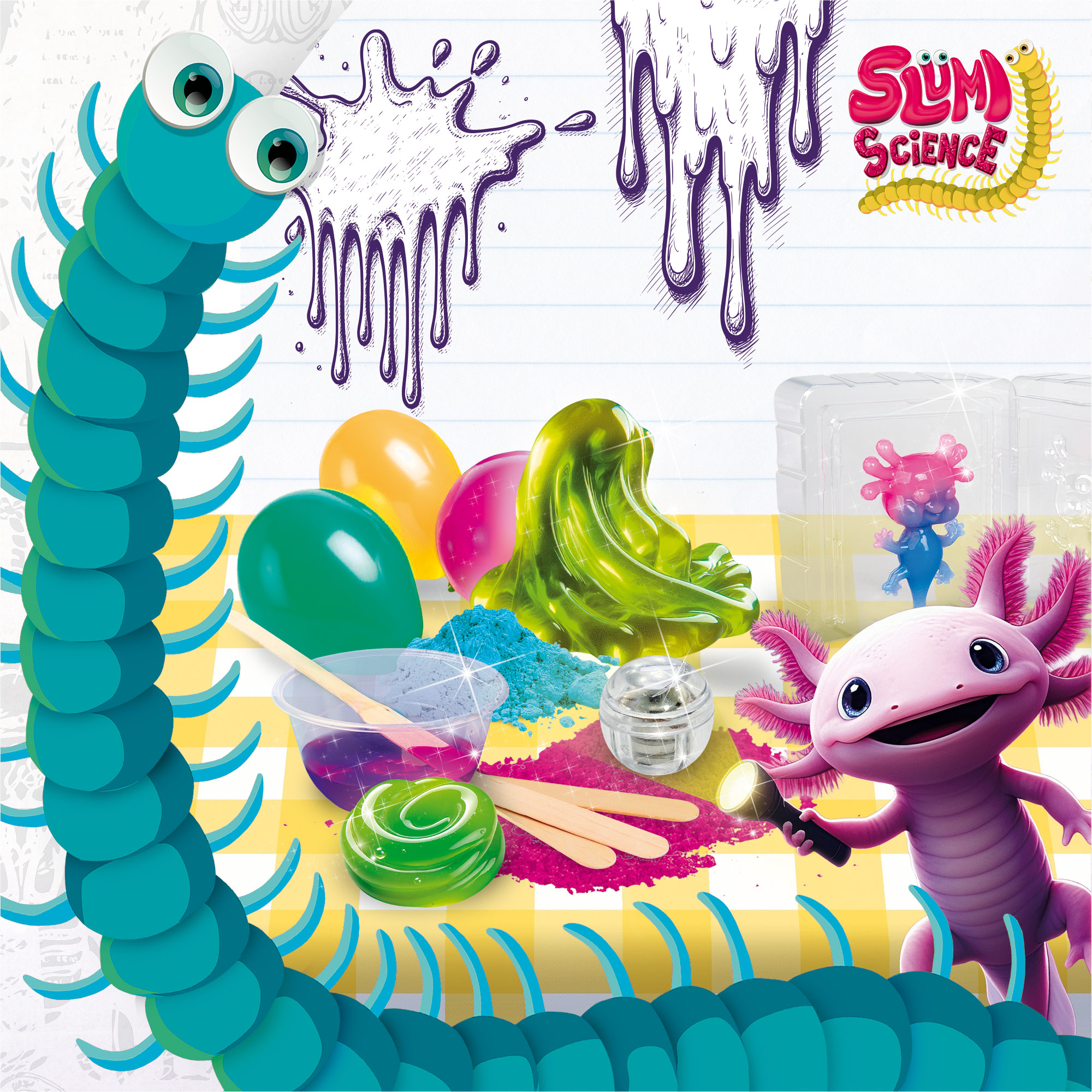 Lisciani Slumi Science Night Squish slime luminoso buio