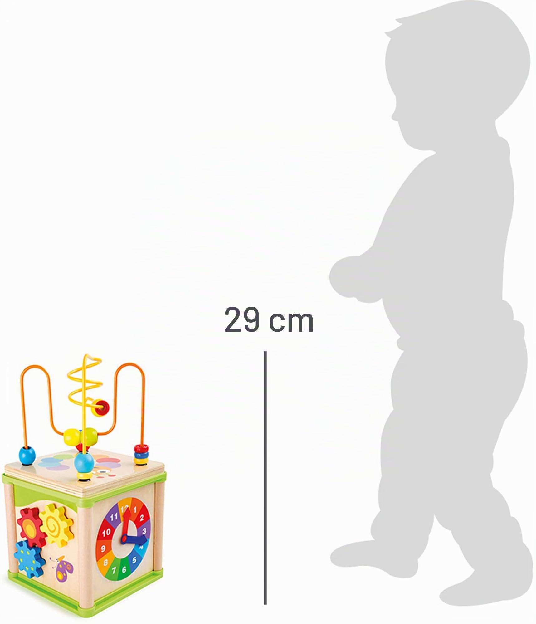 smallfoot Insetti 10074 dado motricità legno con orologio