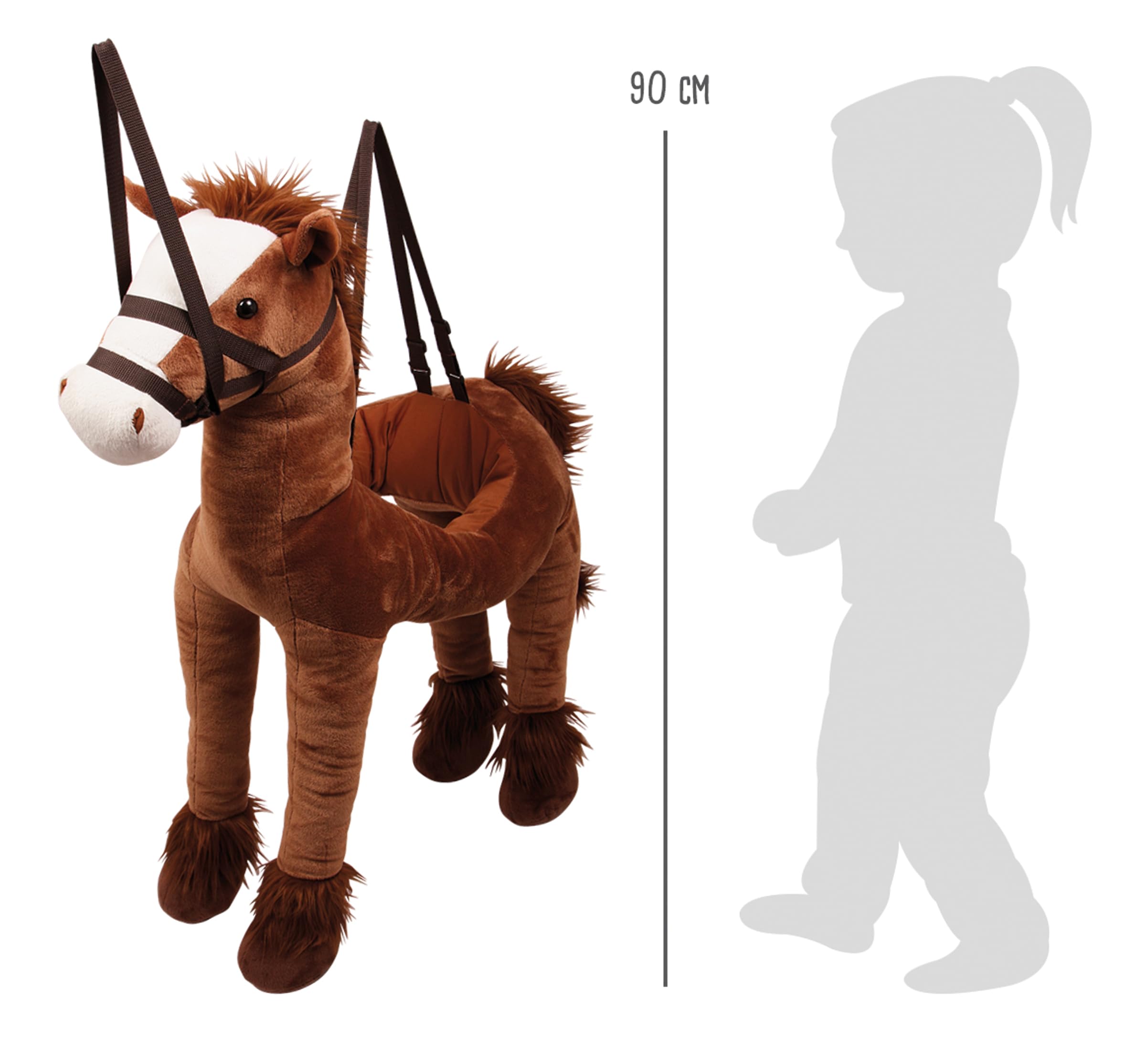 Smallfoot Maxi Cavallo Peluche da Indossare 80x40x90 cm