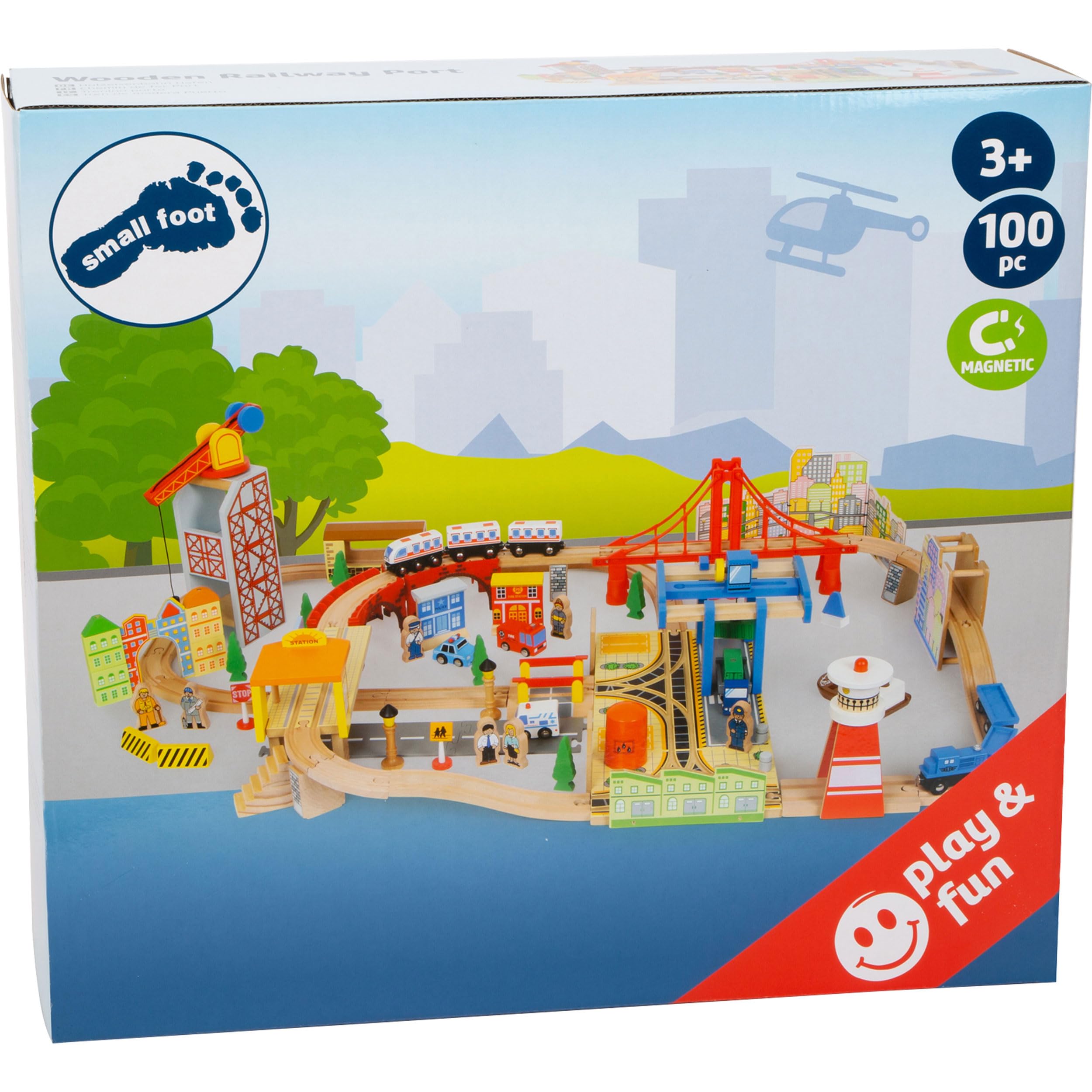 smallfoot 8553 trenino Porto pista in legno