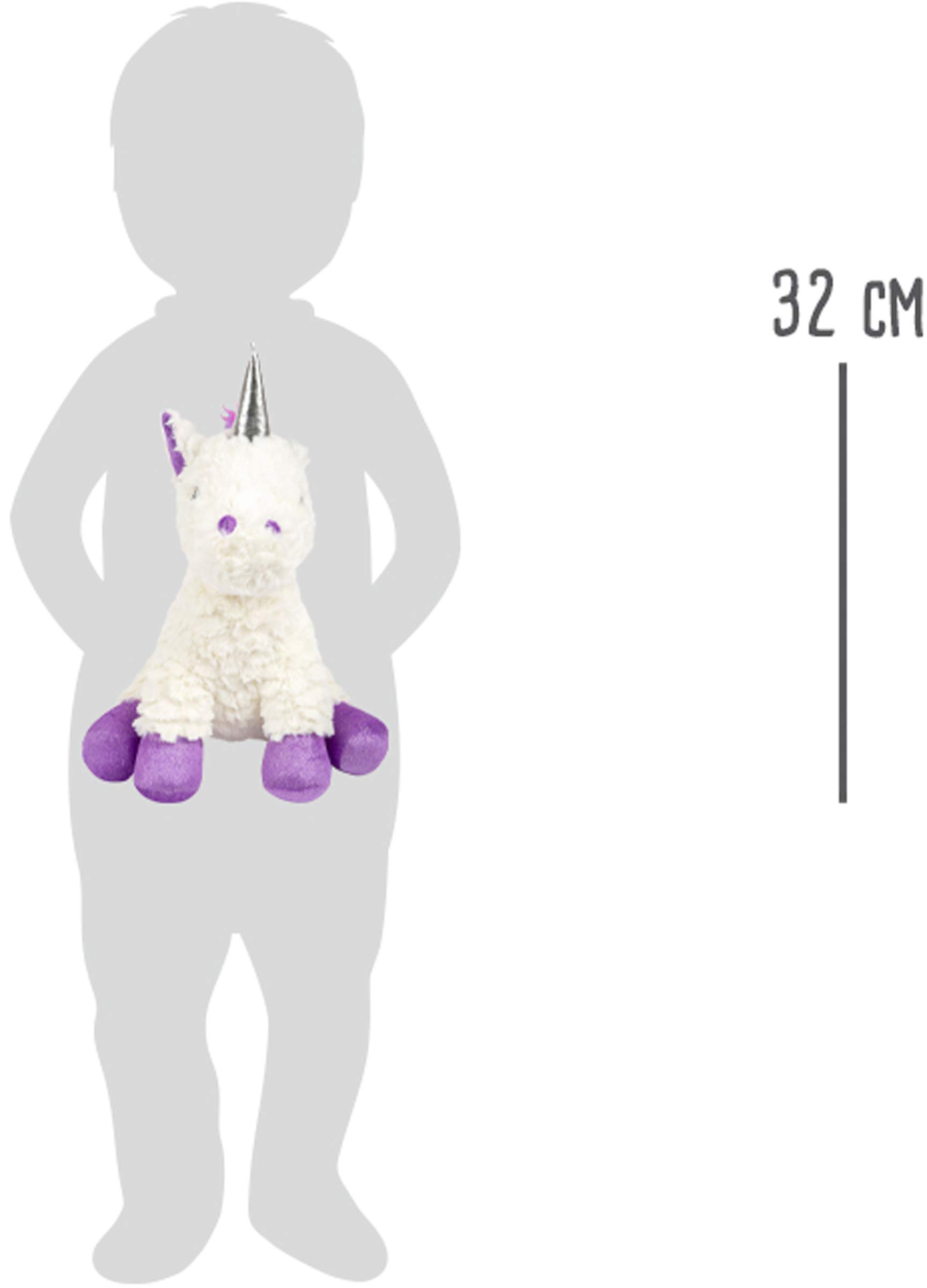 smallfoot 11477 unicorno peluche 30 cm bianco