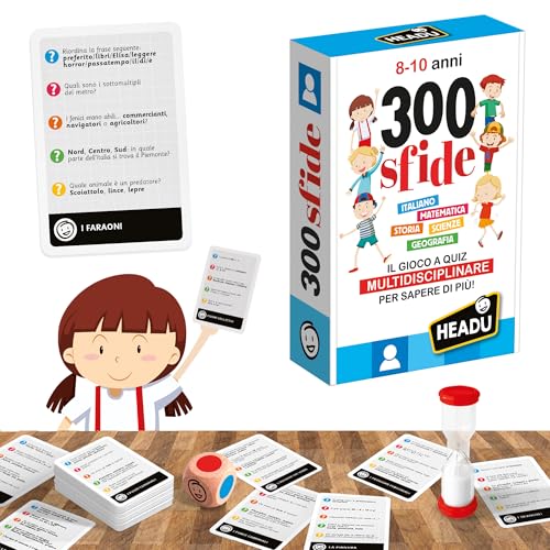 Headu 300 Sfide 8-10 Anni gioco quiz scuola primaria 500 quiz
