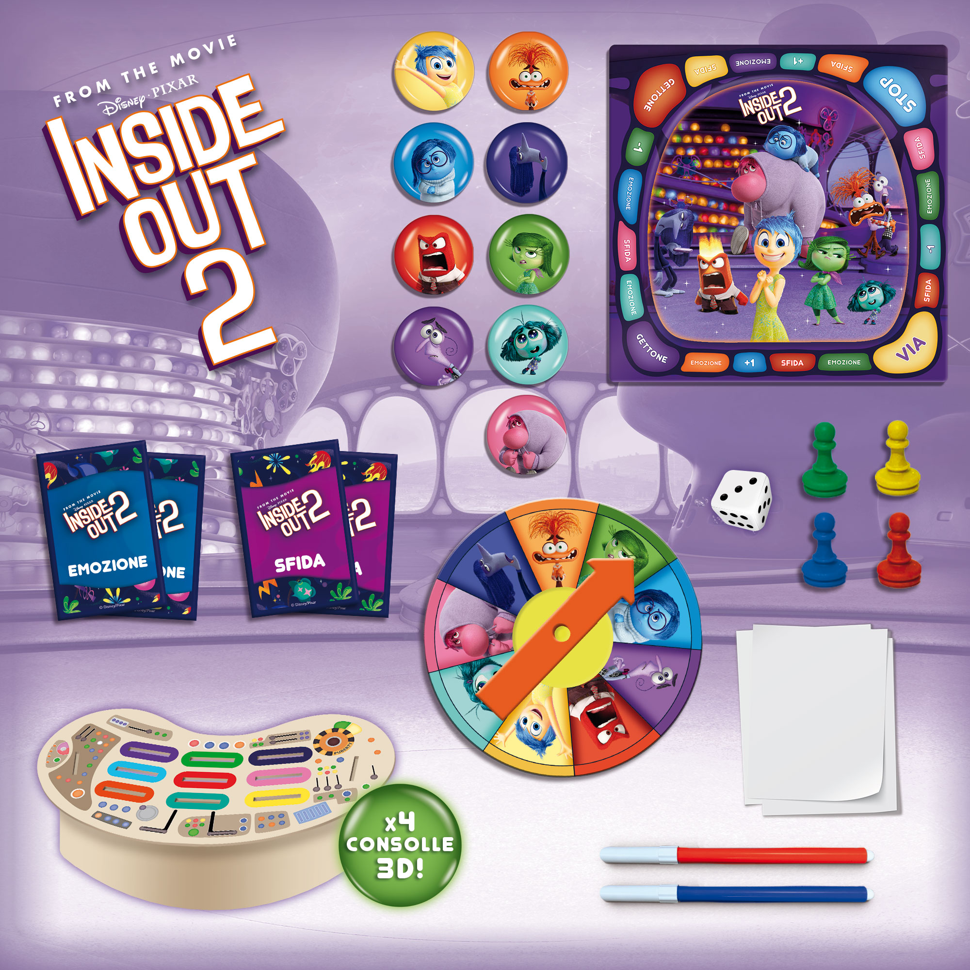 Lisciani Inside Out 2 gioco da tavolo emozioni