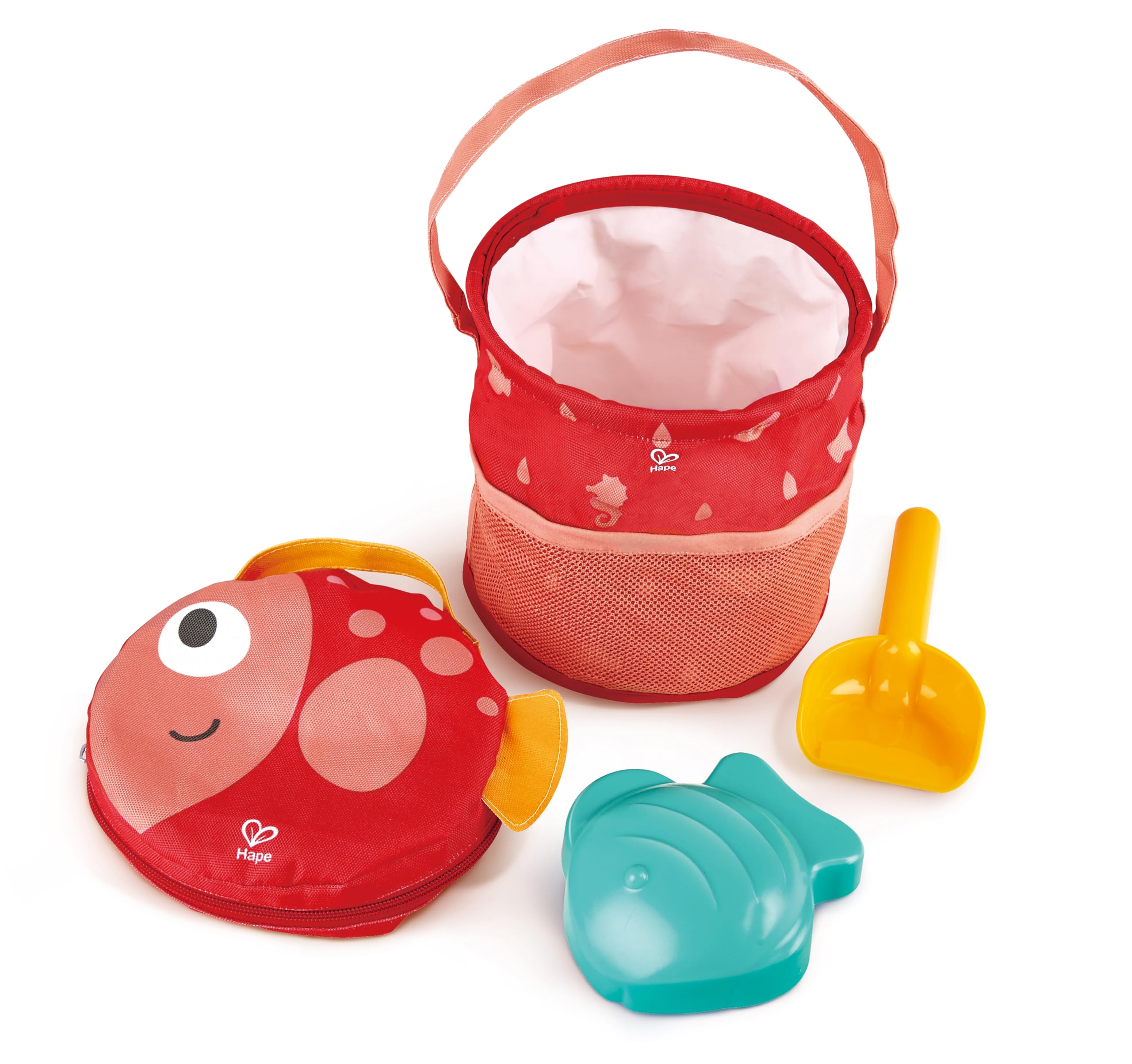 Hape E4093 Set Mare Pieghevole secchiello borsa pesce